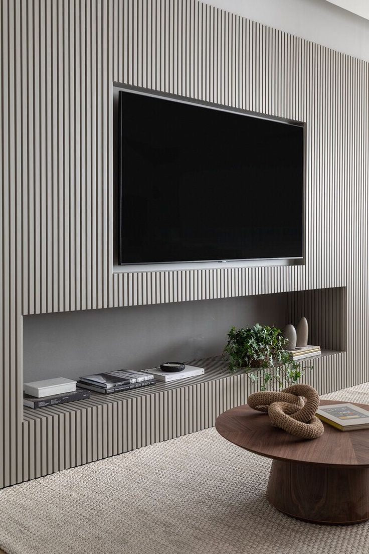 Wave grey interior fluted panel (3D) 290cm x 17cm x 2.2cm