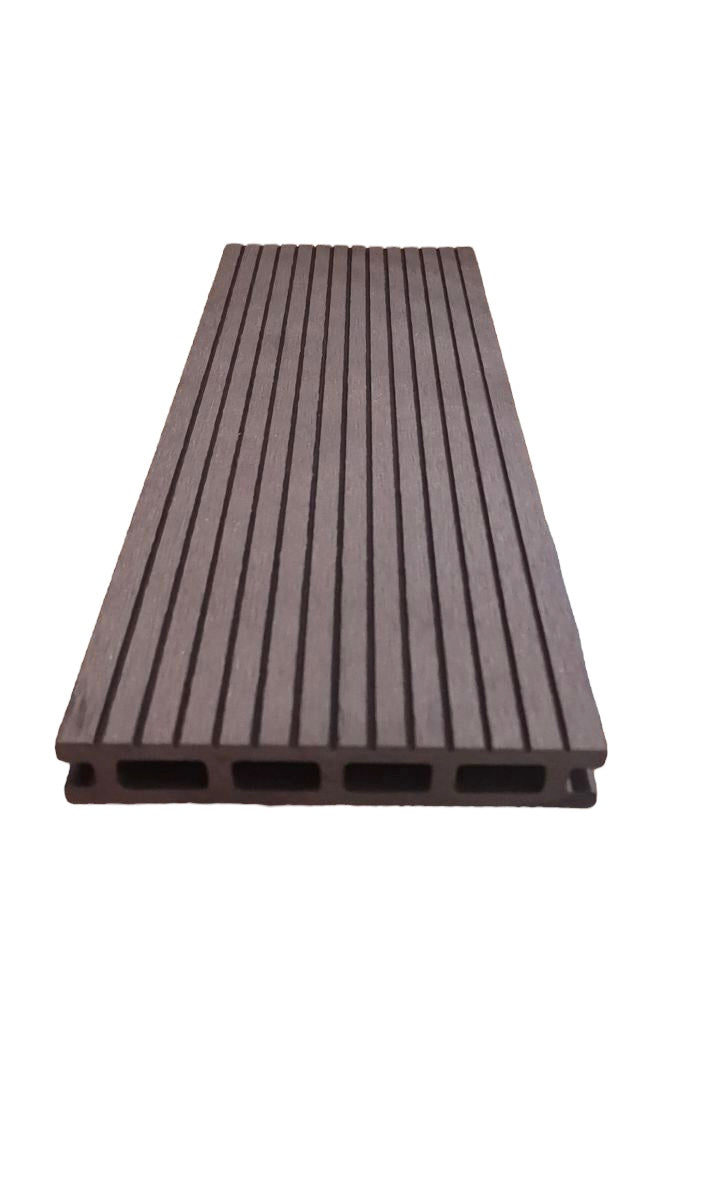 Composite floor decking brown 290cm x 14cm x 2.5 cm