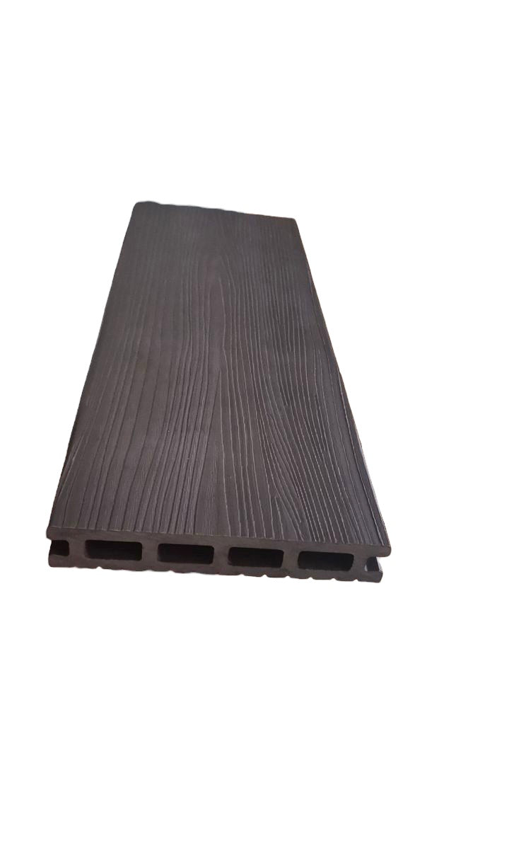 Composite floor decking brown 290cm x 14cm x 2.5 cm